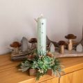 Floristik24 Calendario dell&#39;avvento candela candela pilastro verde 250/50 mm