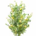 Floristik24 Mazzo con erba e fiori artificiali giallo 53cm