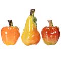 Floristik24 Set di frutta artificiale: mela, pera, oggetto decorativo autunnale, 12 cm, 3 pezzi