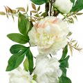 Floristik24 Topper Peonia, decorazione da tavola, ramo di Paeonia bianco L60cm