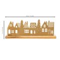 Decorazione a forma di casa per l'Avvento su base in legno, 29 cm. | Floristik24.it
