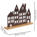 Decorazione per fila di case, in metallo con base in legno, 30 cm | Floristik24.it