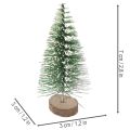 Mini alberi di Natale artificiali, decorativi da tavola per Natale, ricoperti di neve, 6 cm, 12 pezzi | Floristik24.it