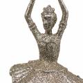 Floristik24 Addobbi per albero di natale ballerina champagne glitter 18cm 6pz