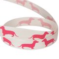 Nastro decorativo con motivo a bassotto, ideale come regalo, largo 15 mm e lungo 18 m. | Floristik24.it