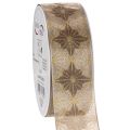 Floristik24 Nastro decorativo con stelle, nastro regalo con bordo dimensionalmente stabile, larghezza 40 mm, lunghezza 20 m
