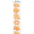 Nastro regalo con decorazioni a forma di omini di pan di zenzero. Nastro festivo per regali di Natale. 25 mm x 18 m. | Floristik24.it
