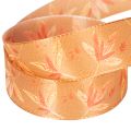 Nastro regalo autunnale con foglie per confezioni creative, 25 mm, 18 m | Floristik24.it
