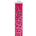 Nastro decorativo con stampa leopardata, rosa, 15 mm x 18 m | Floristik24.it