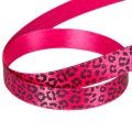 Nastro decorativo con stampa leopardata, rosa, 15 mm x 18 m | Floristik24.it