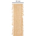 Nastro decorativo in cotone, stile rustico, con frange, 40 mm, 30 m | Floristik24.it