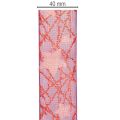 Nastro decorativo scintillante con motivo a stelle per decorazioni natalizie, 40 mm x 15 m | Floristik24.it
