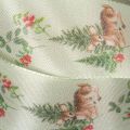 Nastro decorativo con motivo di cervo, bosco e fiori, 40 mm x 15 m | Floristik24.it