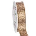 Floristik24 Nastro regalo con stampa leopardata per decorazioni creative e composizioni floreali, 25 mm x 20 m