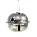 Floristik24 Campana in metallo per decorazione albero di Natale 4 cm argento 12 pezzi