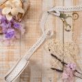 Nastro decorativo in pizzo, cotone, per design creativo, 18 mm, 10 m | Floristik24.it