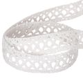 Nastro decorativo in pizzo, cotone, per design creativo, 18 mm, 10 m | Floristik24.it