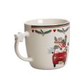 Tazza in ceramica con motivo natalizio, auto e regali, 9 cm | Floristik24.it