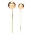 Floristik24 Palline artificiali di bacche dorate su filo per composizioni festive, 2 cm, 48 pezzi
