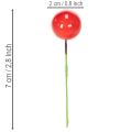 Mini palline di Natale artificiali a forma di bacche rosse per decorazioni floreali, 2 cm, 48 pezzi | Floristik24.it