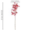 Ramo di agrifoglio artificiale con bacche rosse, ramo decorativo per vasi, 47 cm, 3 pezzi | Floristik24.it
