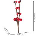 Ramo artificiale con bacche rosse, 15 cm, 6 pezzi | Floristik24.it
