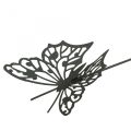 Floristik24 Tappo a fiore farfalla in metallo nero 10,5×8/44cm 3pz