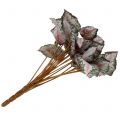 Floristik24 Cespuglio di begonia artificiale verde, viola 34 cm