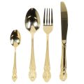 Set di posate dorate, 16