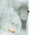 Floristik24 LED murale Natale rustico bianco 38 × 38 cm Per batteria