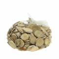 Floristik24 Fette di betulla tonde naturali 5cm 1kg per la decorazione con corteccia