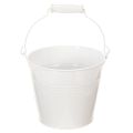 Floristik24 Secchielli in latta bianca Ø14cm H12cm 6 pezzi