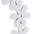 Floristik24 Ghirlanda di fiori in legno bianco Ø35cm 1p