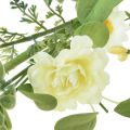 Floristik24 Ghirlanda di fiori artificiali ghirlanda decorativa crema giallo bianco 125 cm