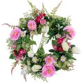 Floristik24 Ghirlanda di fiori corona artificiale per porta primavera estate Ø30cm H9cm