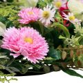 Floristik24 Ghirlanda di fiori corona artificiale per porta primavera estate Ø30cm H9cm