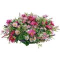 Floristik24 Ghirlanda di fiori ghirlanda di porta artificiale rosa viola Ø30cm H10cm