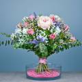 Floristik24 Bouquet di rose crema 26 cm