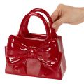 Vaso decorativo a forma di borsetta con fiocco, lucido, 22 cm | Floristik24.it
