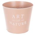 Floristik24 Vaso da fiori in zinco Art of Nature, rosa antica, Ø17,5cm H15cm