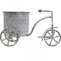 Floristik24 Fioriera bicicletta metallo vintage lavato bianco 24 × 13 × 14 cm