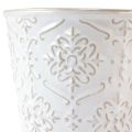 Floristik24 Vaso da fiori fioriera in ceramica bianco crema beige Ø13,5 cm 2 pezzi