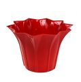 Floristik24 Vaso da fiori in plastica rossa Ø12cm 10 pezzi