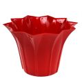 Floristik24 Vaso di fiori in plastica Ø14cm Rosso 10 pezzi