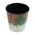 Floristik24 Vaso da fiori Secchio per fioriera natalizia Ilex Ø13cm H11,5cm