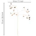 Ramo di fiori di fagiolo metallico, pianta artificiale natalizia, 80 cm, 3 pezzi | Floristik24.it