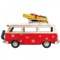 Floristik24 Decorazione natalizia Auto Autobus natalizio Autobus vintage Rosso L17cm