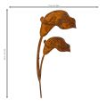 Paletto da giardino a forma di calla, ruggine, per lapidi e composizioni floreali, 25 cm, 6 pezzi | Floristik24.it