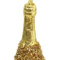 Floristik24 Bottiglia di champagne per appendere oro chiaro 13,5 cm