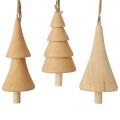 Floristik24 Decorazioni per albero di Natale in legno di abete, ciondolo in legno naturale 7-8 cm 12 pezzi